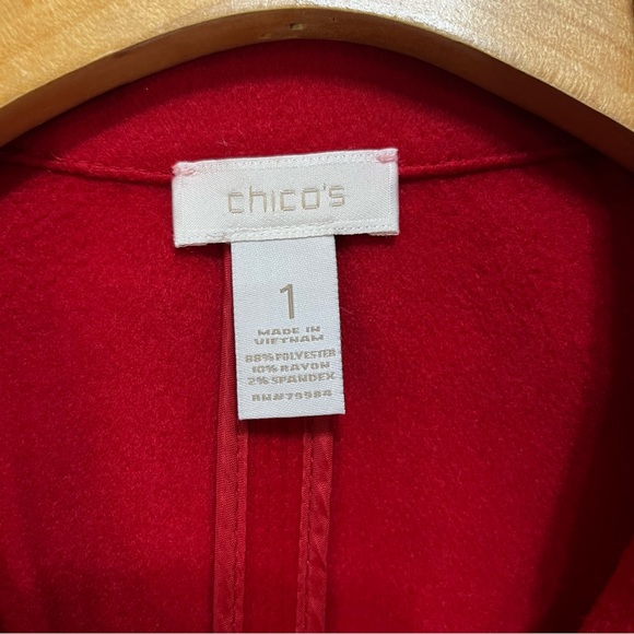 Chico's Red Blazer Jacket - Picture 4 of 7